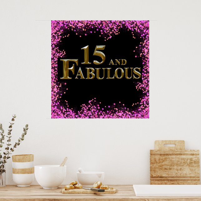 Poster Anniversaire 15 ans (Cuisine)