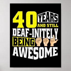 Poster Anniversaire 40 Ans D'Être Génial