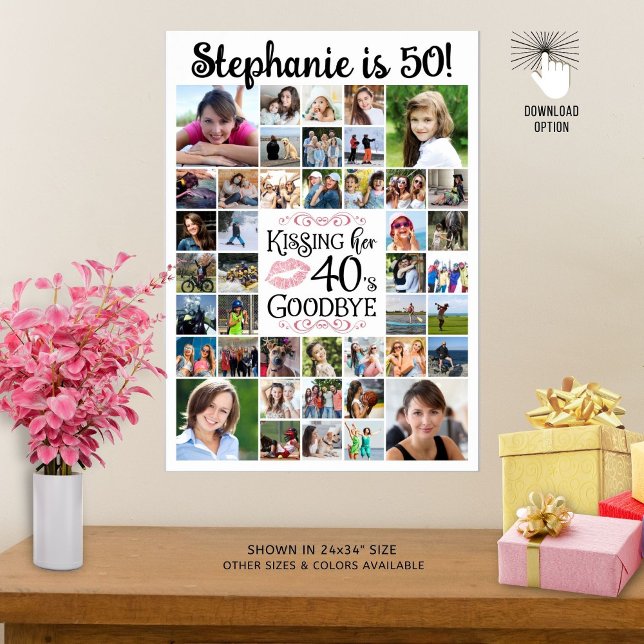 Poster Anniversaire 42 Photos Embrasser Sa Décennie Adieu (Créateur téléchargé)