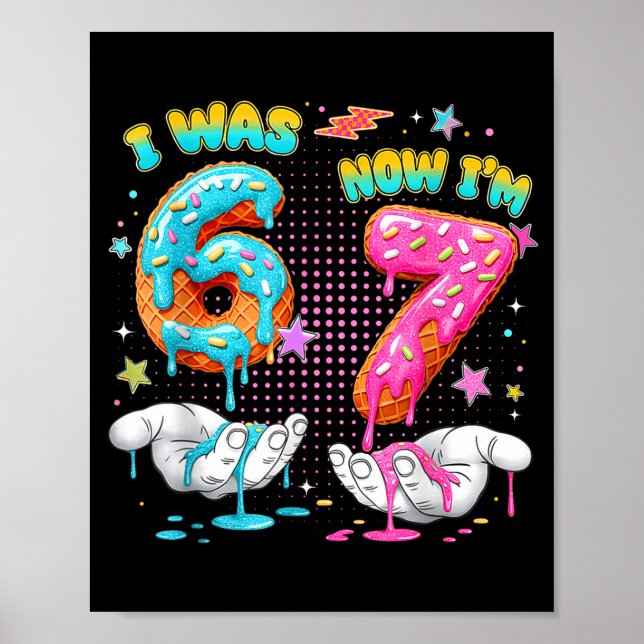 Poster Anniversaire 7 Ans Drôle J'avais 6 Ans Maintenant  (Devant)