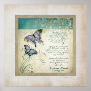 Poster Anniversaire, Amour Chapitre 1 Corinthiens 13