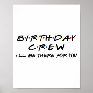 Poster Anniversaire Crew Funny Anniversaire Squad Party