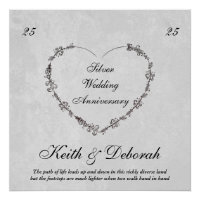 Anniversaire d'argent personnalisable