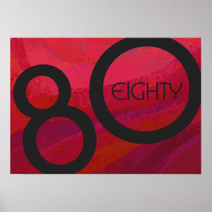 Poster Anniversaire de 80 ans, une décennie rouge