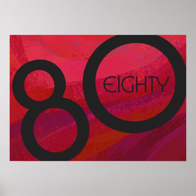Poster Anniversaire de 80 ans, une décennie rouge (Devant)