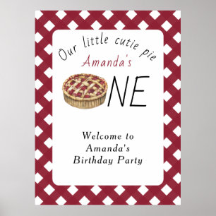 Poster Anniversaire de enfant de secteurs aquarelle