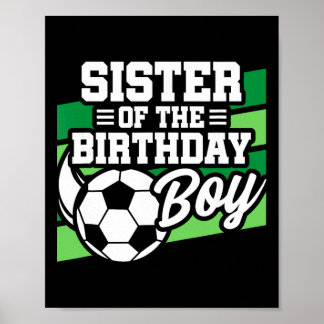 Poster Anniversaire de football - Anniversaire de sœur - 