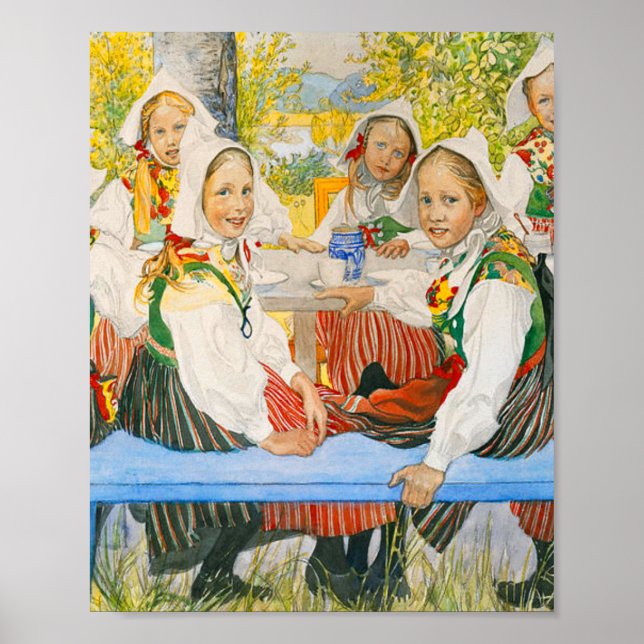 Poster Anniversaire de Kersti Par Carl Larsson (Devant)