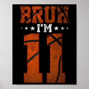 Poster Anniversaire des 11 ans Sketll Bruh j'ai 11 ans An