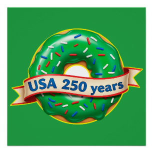 Poster Anniversaire des 250 ans de l'Amérique avec un don