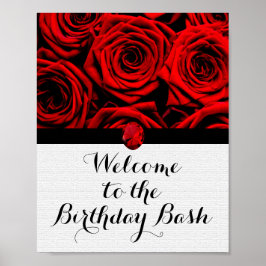 Poster Anniversaire des Roses rouges