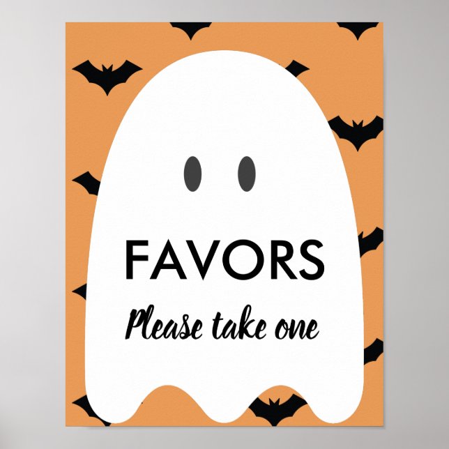 Poster Anniversaire d'Halloween S'il vous plaît prendre u (Devant)