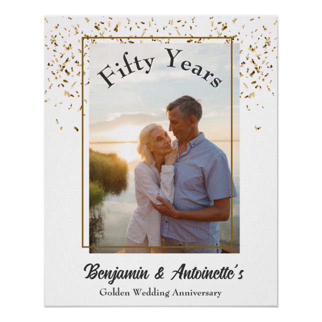 Poster Anniversaire du Mariage d'or (Devant)