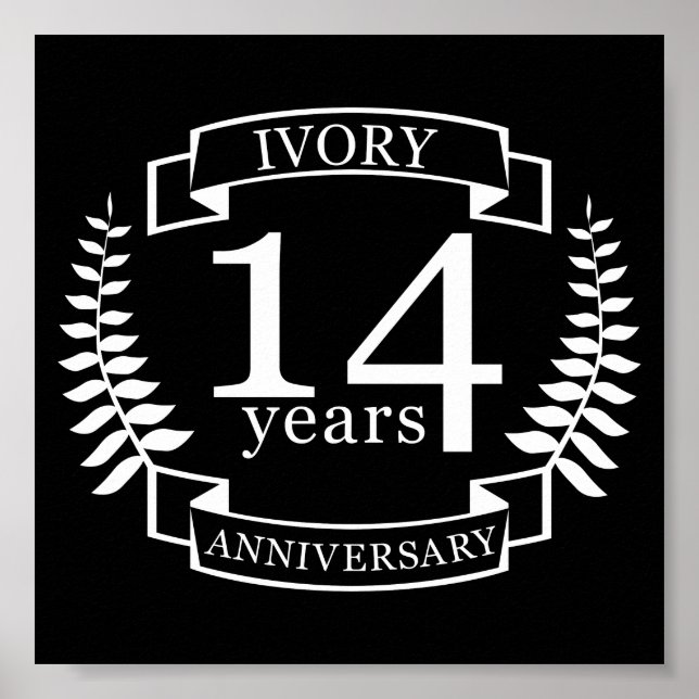 Poster anniversaire du mariage ivoirien 14 ans (Devant)