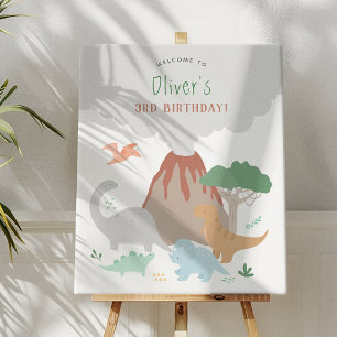 Poster Anniversaire du volcan Dinosaur Boy