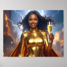 Poster Anniversaire et anniversaire Superhero Félicitatio