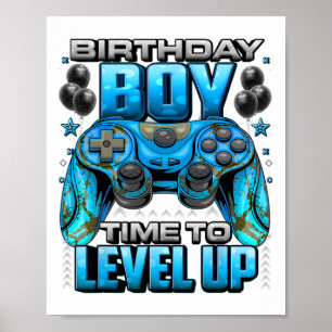 Poster Anniversaire Garçon Temps De Monter La Chemise Vid