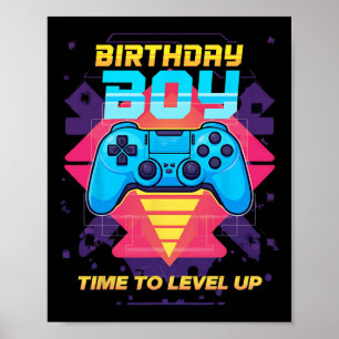 Poster Anniversaire Garçon Temps Pour Augmenter Le Jeu Vi