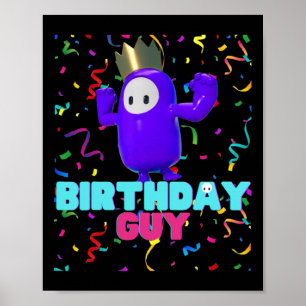 Poster Anniversaire Guy Fun Populaire Vidéo Jeu Thème Ann