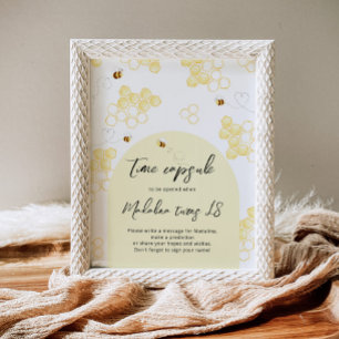 Poster Anniversaire minimaliste de la capsule de temps d'