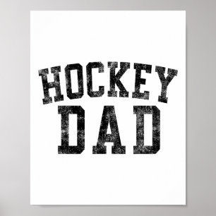Poster Anniversaire Papa Hockey Clic Gras Police Papa Hoc