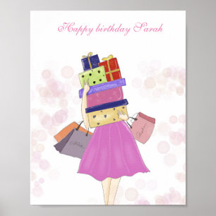 Poster Anniversaire personnalisé, illustration