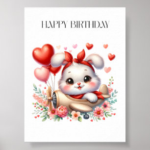 Poster Anniversaire Pilote Lapin