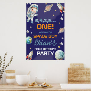 Poster Anniversaire premier astronaute espace extra-atmos