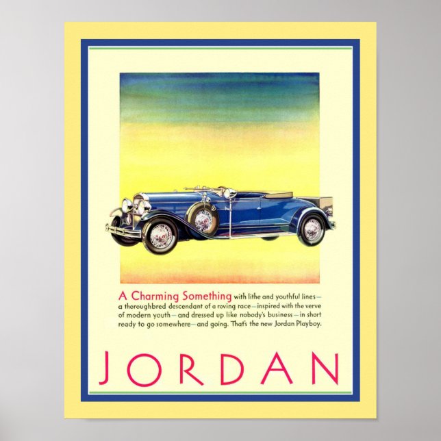 Poster Annonce automobile vintage "Jordanie" (Devant)
