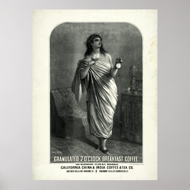 Poster Annonce café vintage 1896 (Devant)