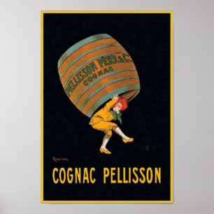 Poster Annonce Cognac Pellisson vintage