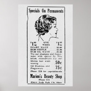 Poster Annonce de beauté Vintage de 1935