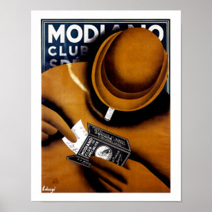 Poster Annonce de cigarette de Modiano