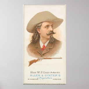 Poster Annonce de cigarettes de Buffalo Bill