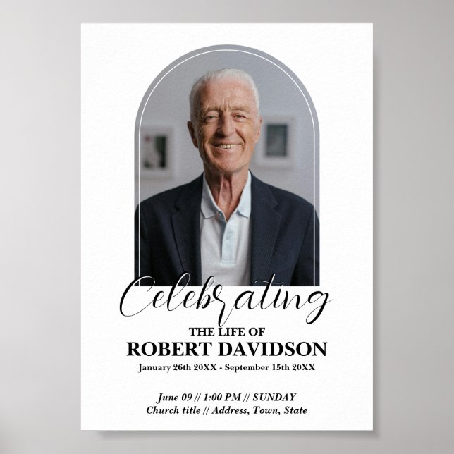 Poster Annonce de décès numérique à télécharger instantan (Devant)