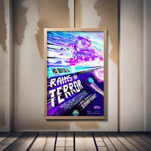 Poster Annonce De Film D'Horreur Sci-Fi, Pluies De Terreu