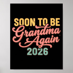Poster Annonce de grossesse Bientôt de nouveau grand-mère
