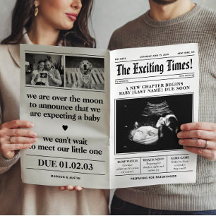 Poster Annonce de grossesse dans un journal lors d'une sé