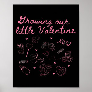 Poster Annonce de grossesse de notre petit Saint-Valentin