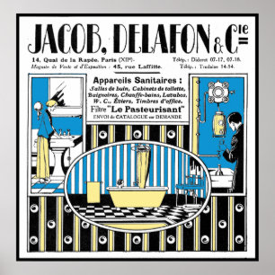 Poster Annonce de plomberie française 1924