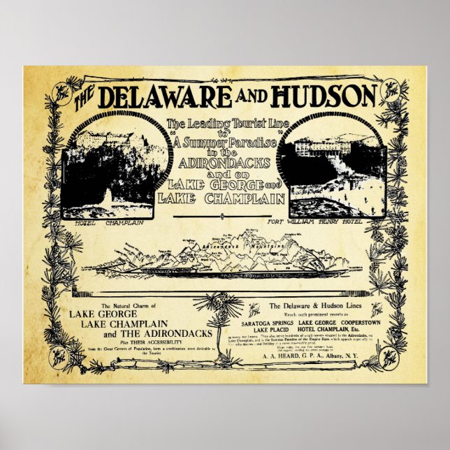 Poster Annonce de vacances pour les voyages en train (Devant)