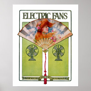 Poster Annonce de ventilateur électrique