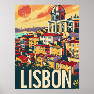 Poster Annonce de voyage de Lisbonne