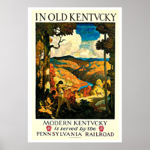 Poster Annonce de voyage sur le réseau ferroviaire Vintag