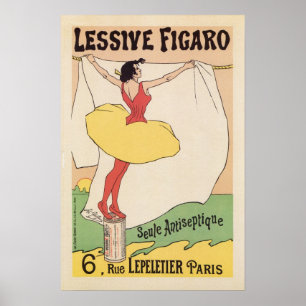 Poster Annonce détersive de lavage française vintage