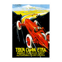 Annonce du rallye automobile Terza Coppa Etna 1927