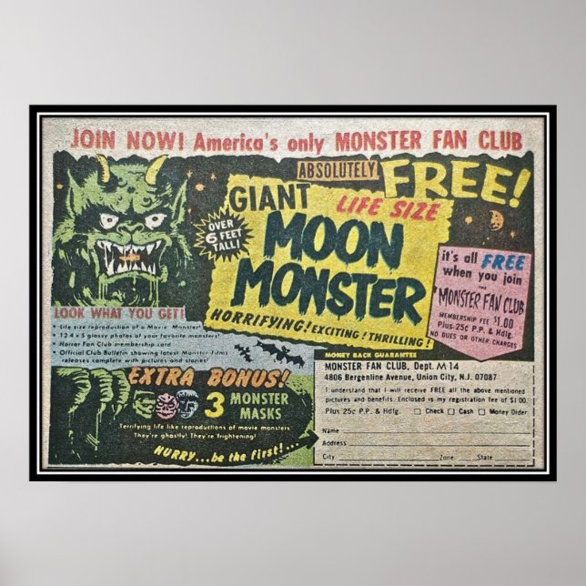 Poster Annonce géante Monster Moon (Devant)