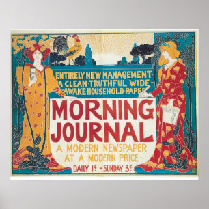 Poster Annonce petite de Nouveau d'art vintage nouvelle