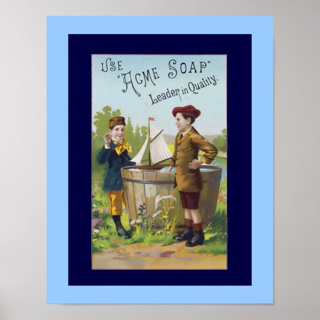 Poster Annonce savonneuse vintage Art Acme (Devant)