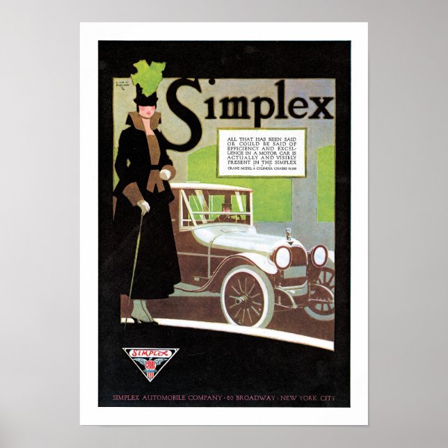 Poster Annonce Simplex Automobile (Devant)